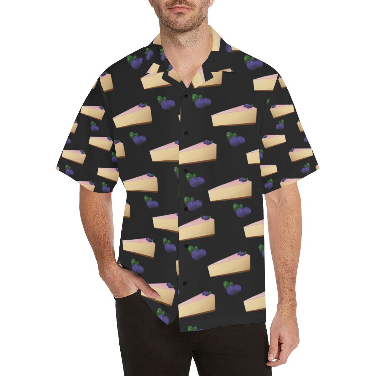 Cheesecake blueberry Pattern Print Design CK01 Men Hawaiian Shirt-JorJune