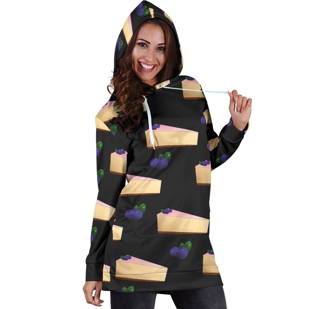 Cheesecake blueberry Pattern Print Design CK01 Women Hoodie Dress