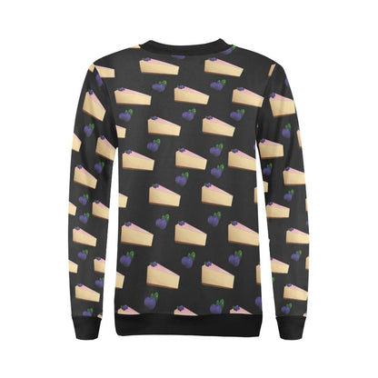 Cheesecake blueberry Pattern Print Design CK01 Women Long Sleeve Sweatshirt-JorJune