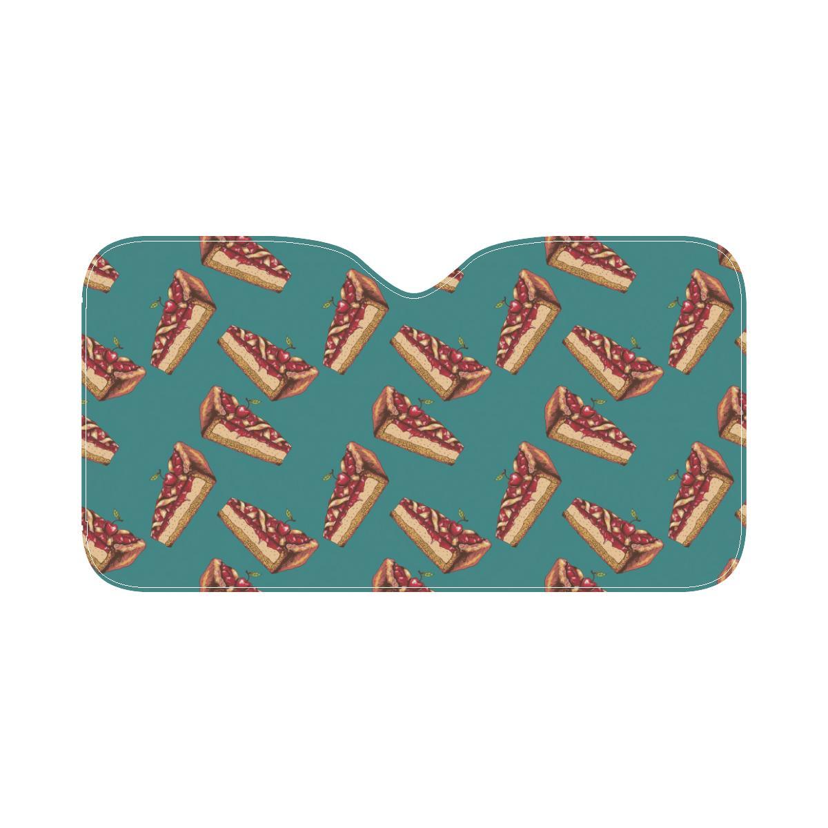 Cheesecake Cherry Pattern Print Design CK03 Car Sun Shade-JorJune