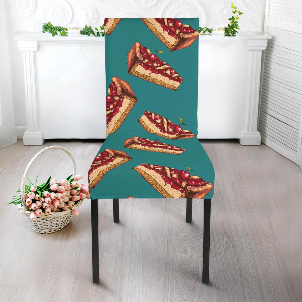 Cheesecake Cherry Pattern Print Design CK03 Dining Chair Slipcover-JORJUNE.COM