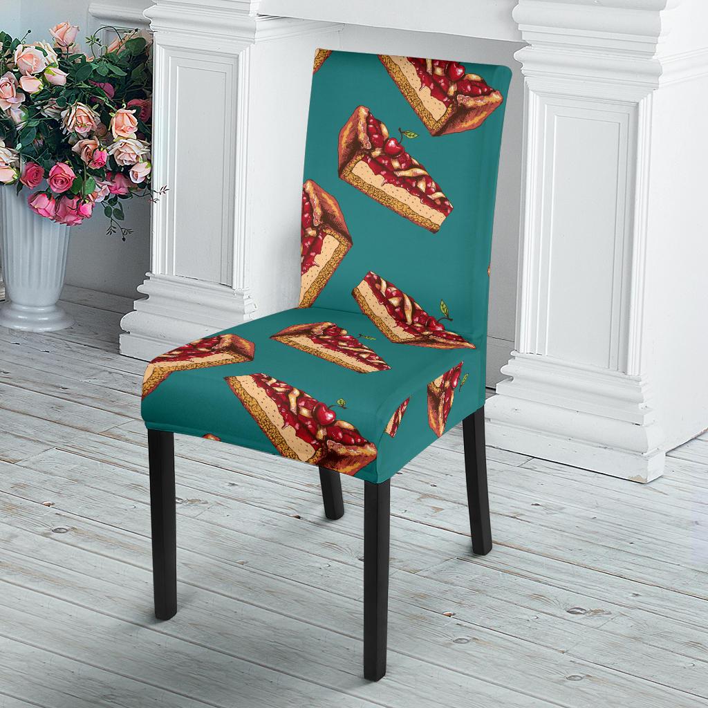 Cheesecake Cherry Pattern Print Design CK03 Dining Chair Slipcover-JORJUNE.COM