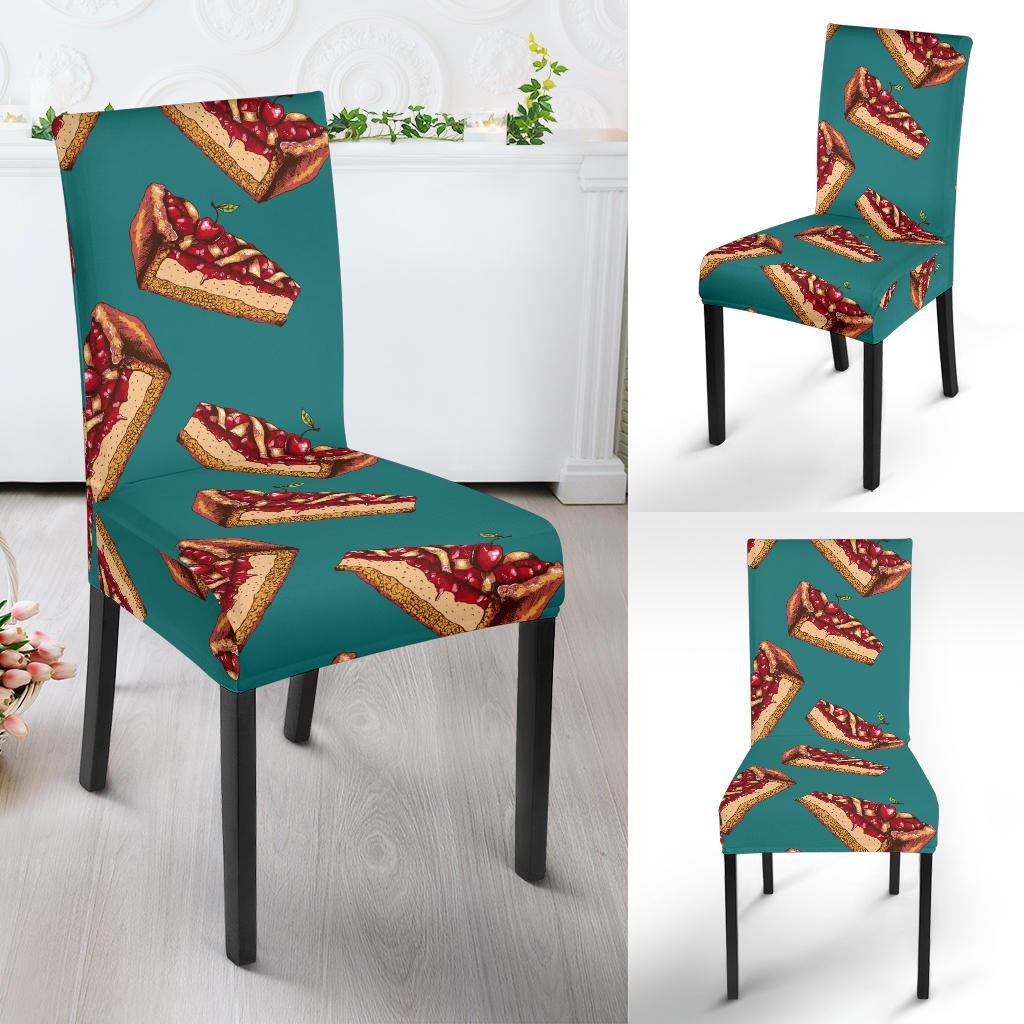Cheesecake Cherry Pattern Print Design CK03 Dining Chair Slipcover-JORJUNE.COM