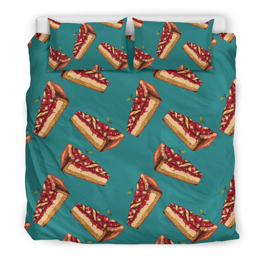 Cheesecake Cherry Pattern Print Design CK03 Duvet Cover Bedding Set-JORJUNE.COM