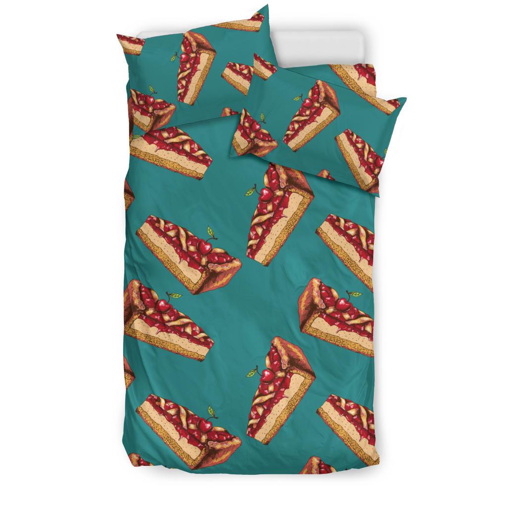 Cheesecake Cherry Pattern Print Design CK03 Duvet Cover Bedding Set-JORJUNE.COM