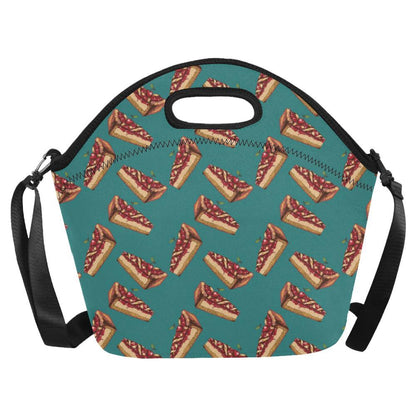 Cheesecake Cherry Pattern Print Design CK03 Neoprene Lunch Bag-JorJune