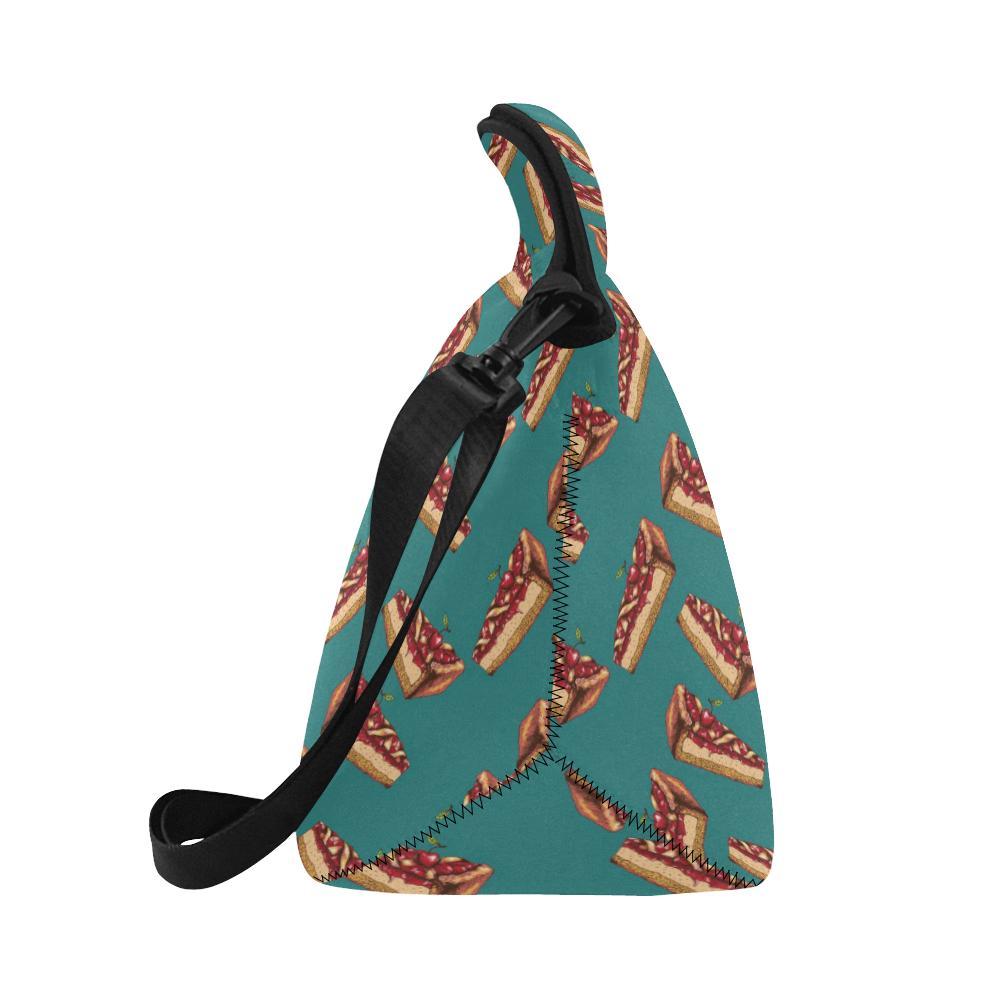 Cheesecake Cherry Pattern Print Design CK03 Neoprene Lunch Bag-JorJune