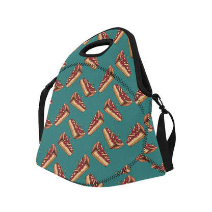 Cheesecake Cherry Pattern Print Design CK03 Neoprene Lunch Bag-JorJune