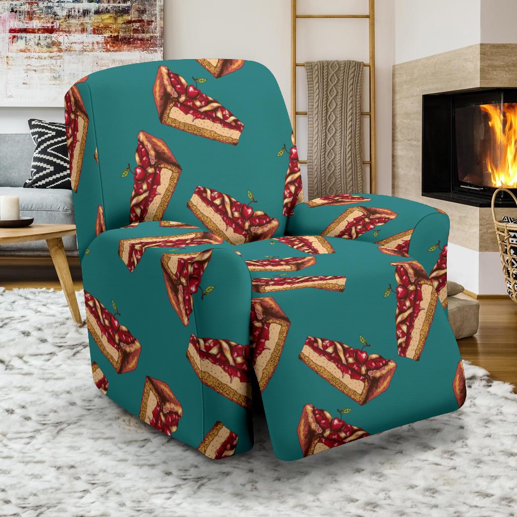Cheesecake Cherry Pattern Print Design CK03 Recliner Slipcover-JORJUNE.COM