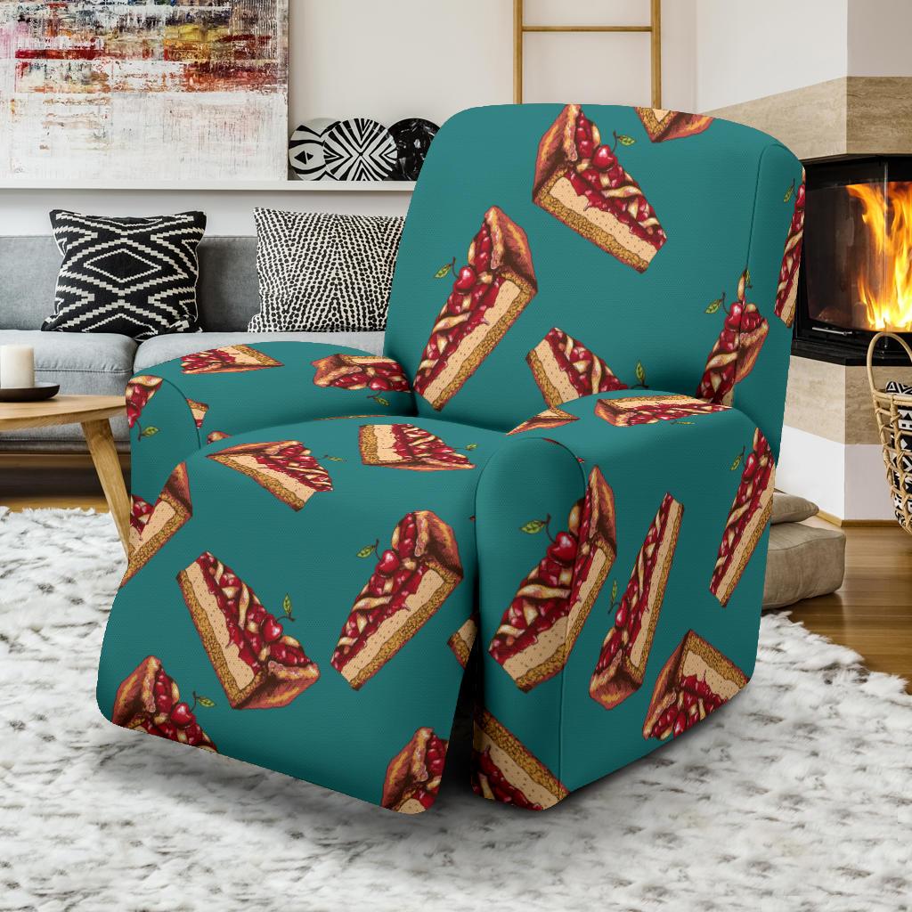Cheesecake Cherry Pattern Print Design CK03 Recliner Slipcover-JORJUNE.COM