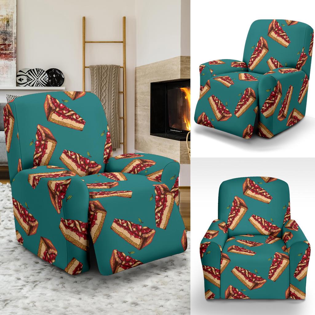 Cheesecake Cherry Pattern Print Design CK03 Recliner Slipcover-JORJUNE.COM