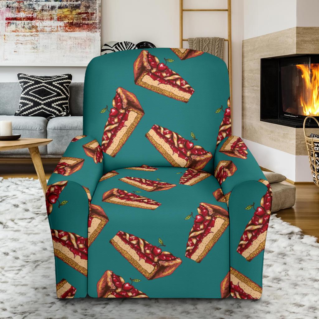 Cheesecake Cherry Pattern Print Design CK03 Recliner Slipcover-JORJUNE.COM