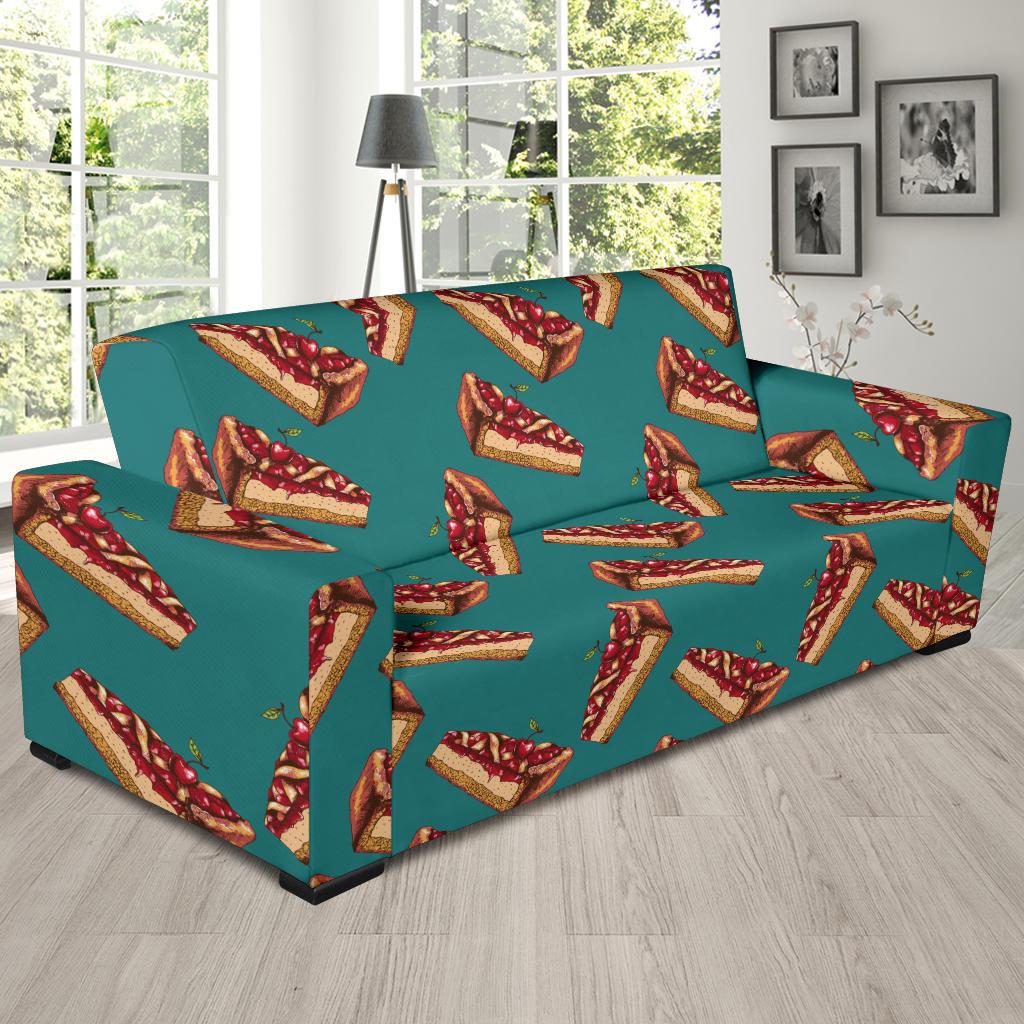 Cheesecake Cherry Pattern Print Design CK03 Sofa Slipcover-JORJUNE.COM