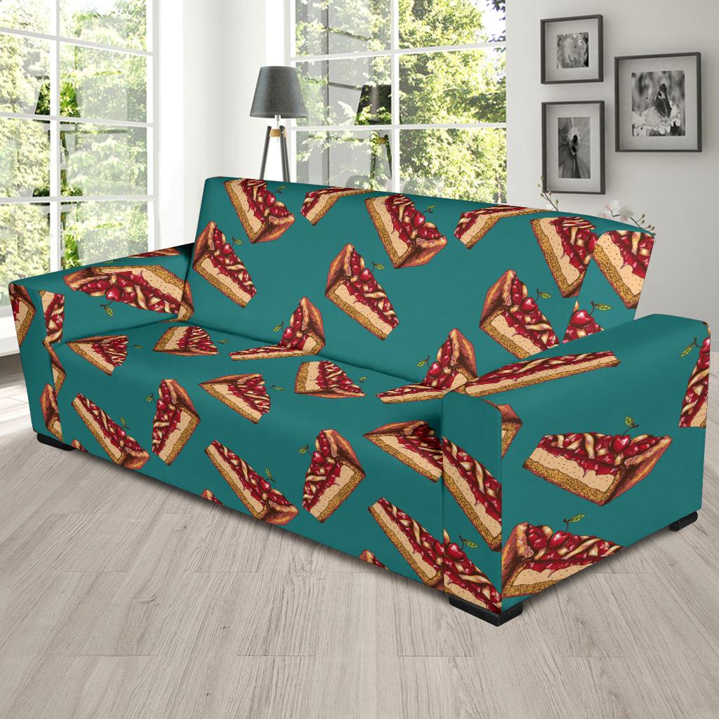Cheesecake Cherry Pattern Print Design CK03 Sofa Slipcover-JORJUNE.COM