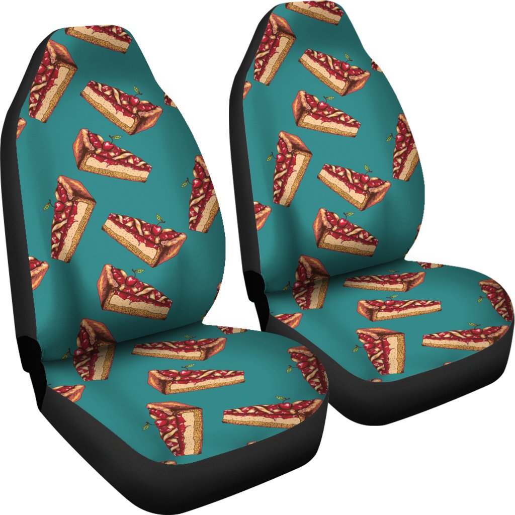 Cheesecake Cherry Pattern Print Design CK03 Universal Fit Car Seat Covers