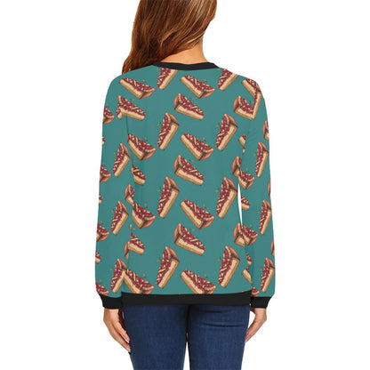 Cheesecake Cherry Pattern Print Design CK03 Women Long Sleeve Sweatshirt-JorJune
