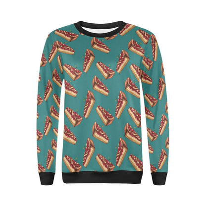 Cheesecake Cherry Pattern Print Design CK03 Women Long Sleeve Sweatshirt-JorJune