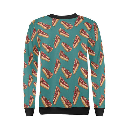 Cheesecake Cherry Pattern Print Design CK03 Women Long Sleeve Sweatshirt-JorJune
