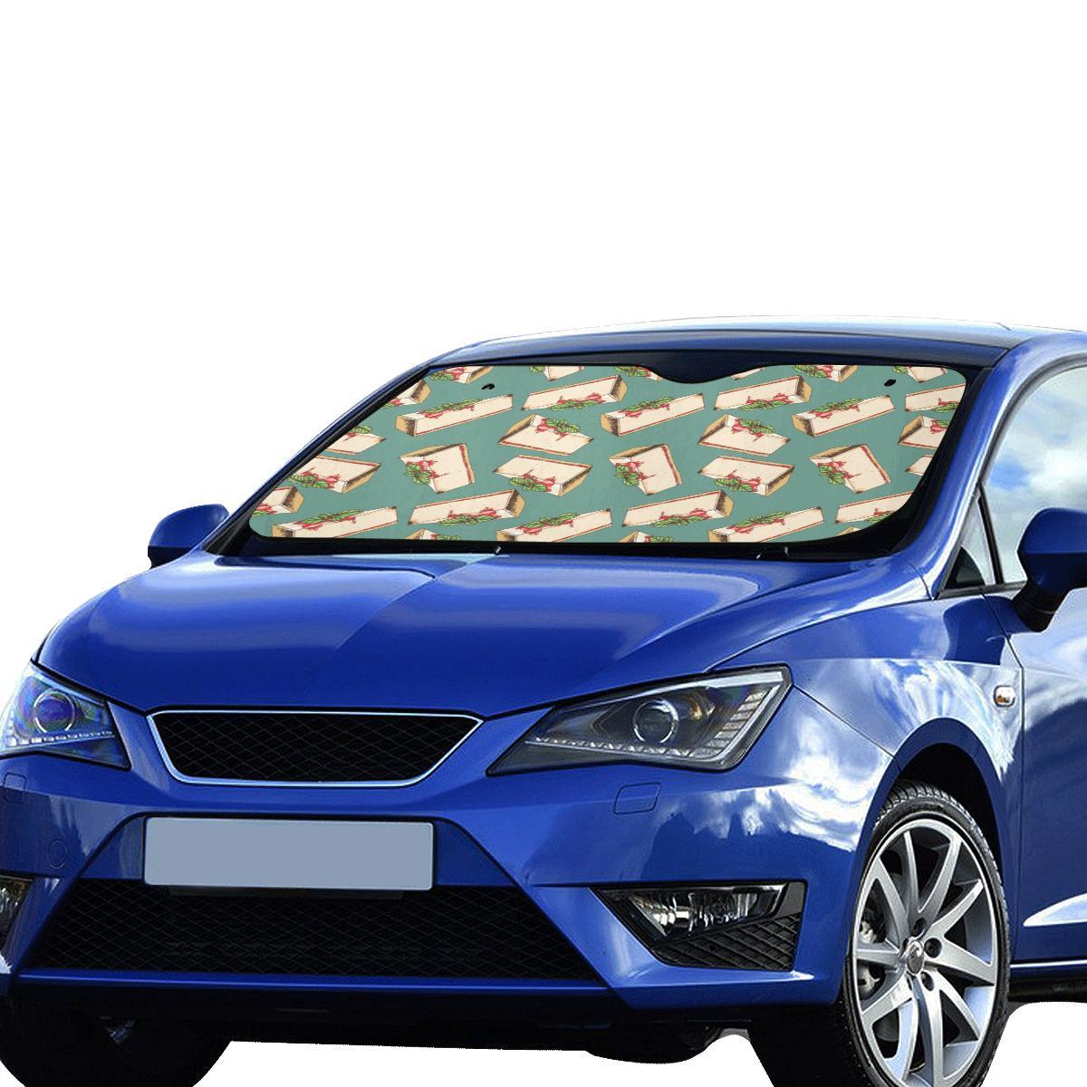 Cheesecake Pattern Print Design CK02 Car Sun Shade-JorJune