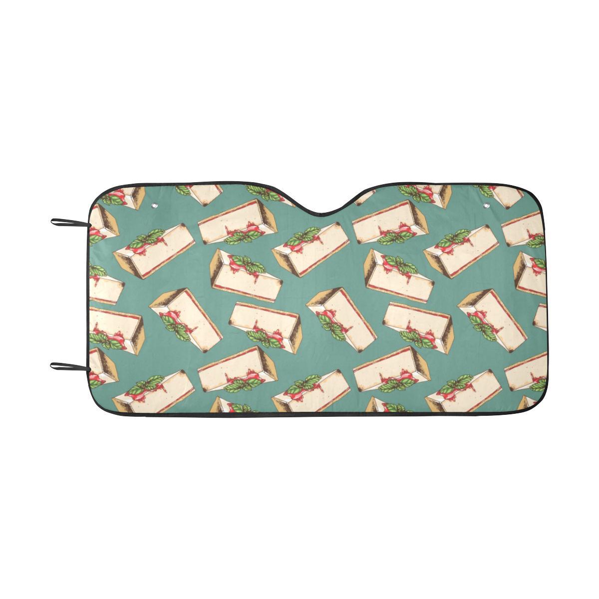 Cheesecake Pattern Print Design CK02 Car Sun Shade-JorJune