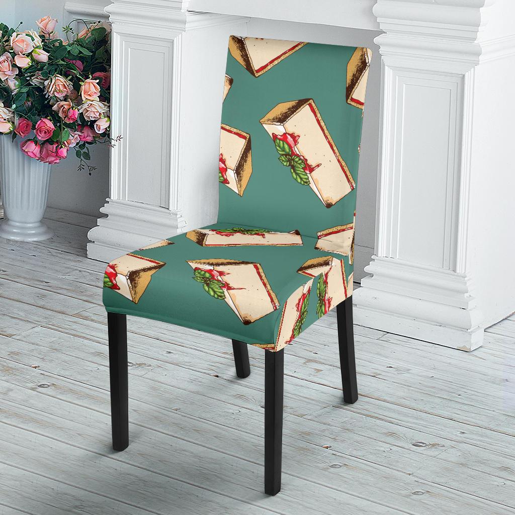 Cheesecake Pattern Print Design CK02 Dining Chair Slipcover-JORJUNE.COM