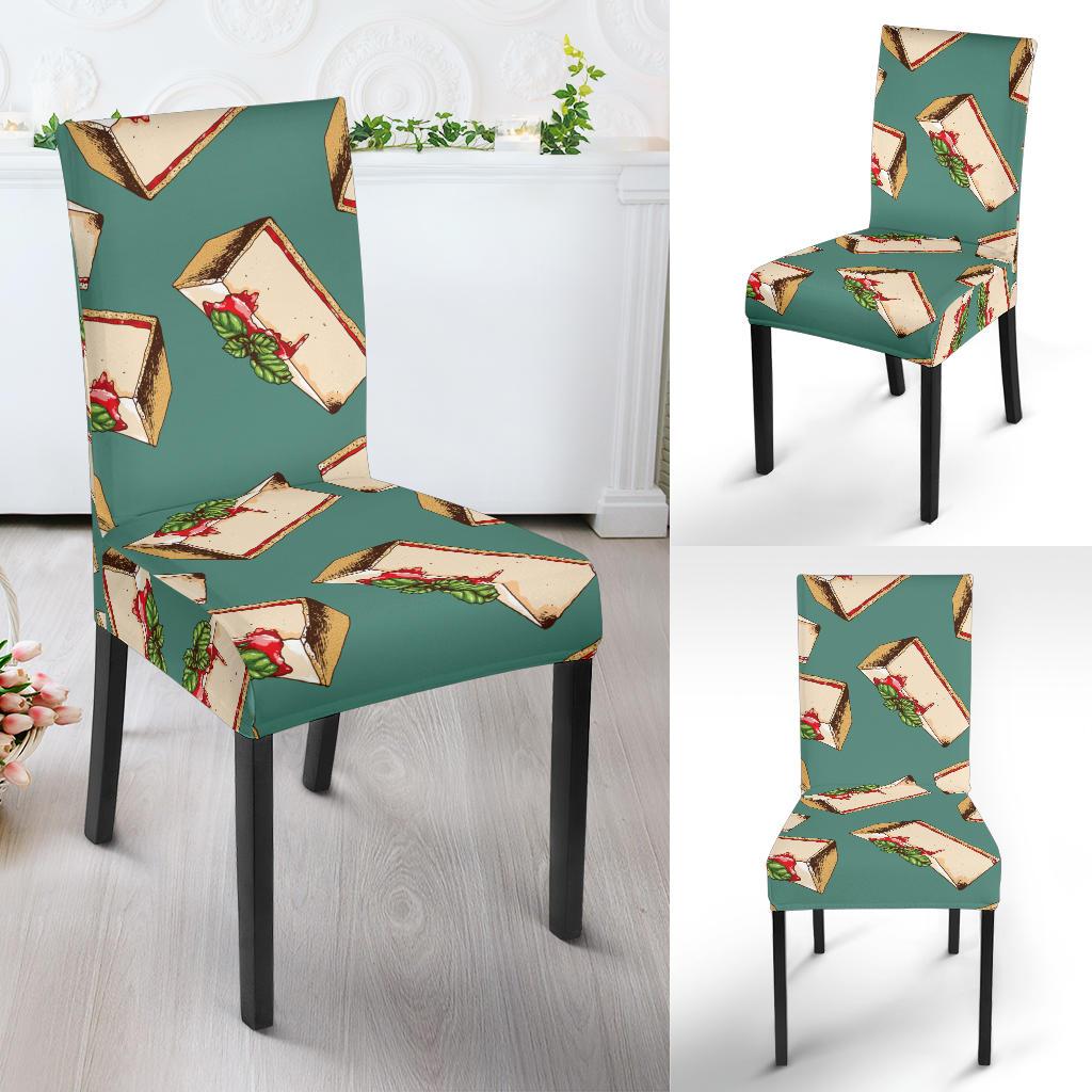 Cheesecake Pattern Print Design CK02 Dining Chair Slipcover-JORJUNE.COM