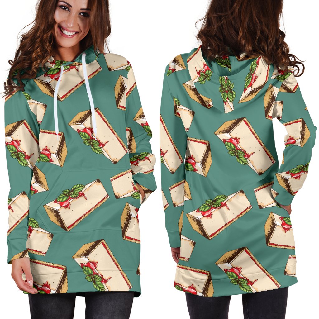 Cheesecake Pattern Print Design CK02 Women Hoodie Dress