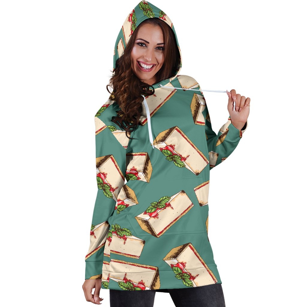 Cheesecake Pattern Print Design CK02 Women Hoodie Dress
