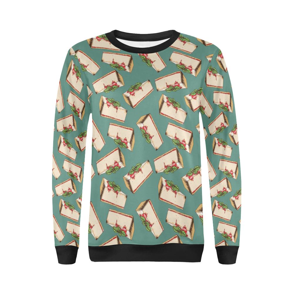 Cheesecake Pattern Print Design CK02 Women Long Sleeve Sweatshirt-JorJune