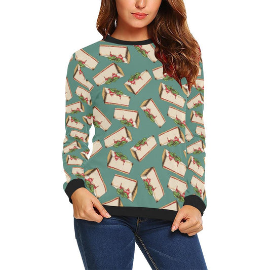 Cheesecake Pattern Print Design CK02 Women Long Sleeve Sweatshirt-JorJune