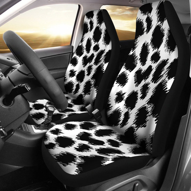 Cheetah Black Print Pattern Universal Fit Car Seat Covers