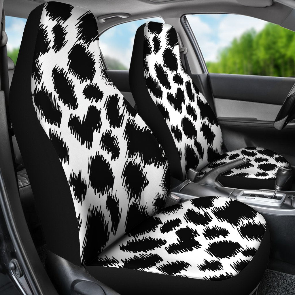 Cheetah Black Print Pattern Universal Fit Car Seat Covers