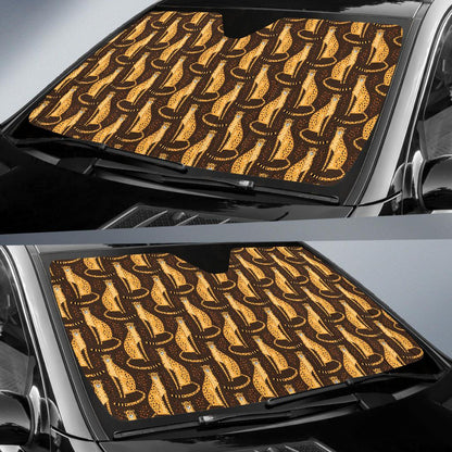 Cheetah Pattern Print Design 03 Car Sun Shade-JORJUNE.COM