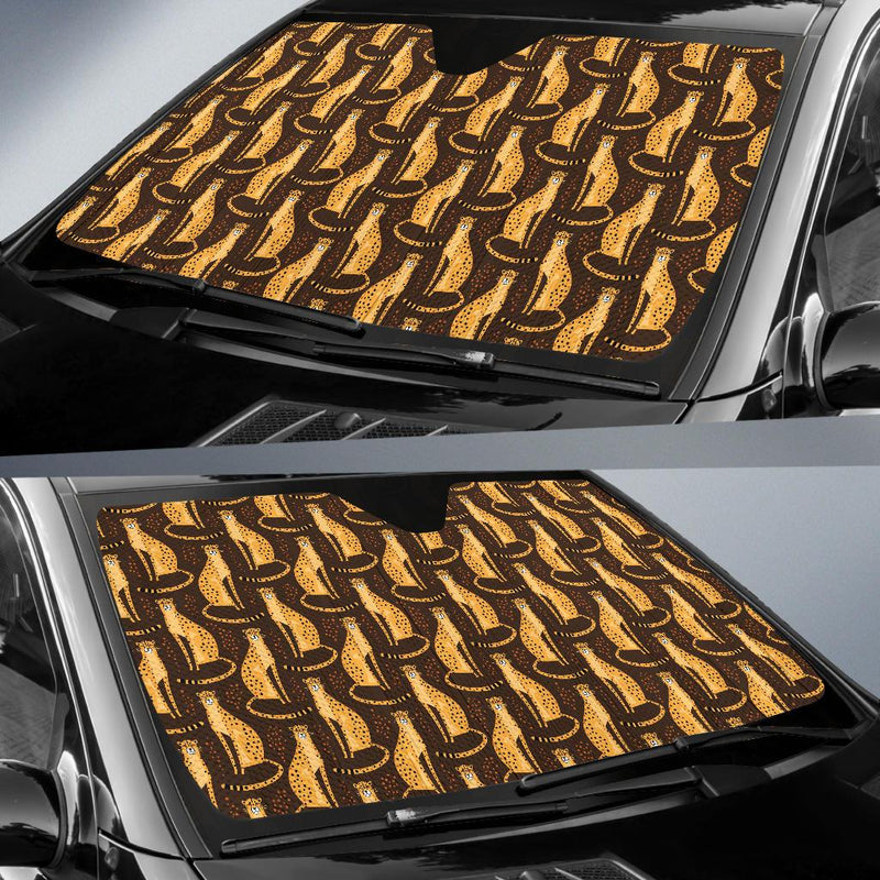 Cheetah Pattern Print Design 03 Car Sun Shade-JORJUNE.COM