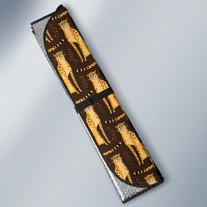 Cheetah Pattern Print Design 03 Car Sun Shade-JORJUNE.COM