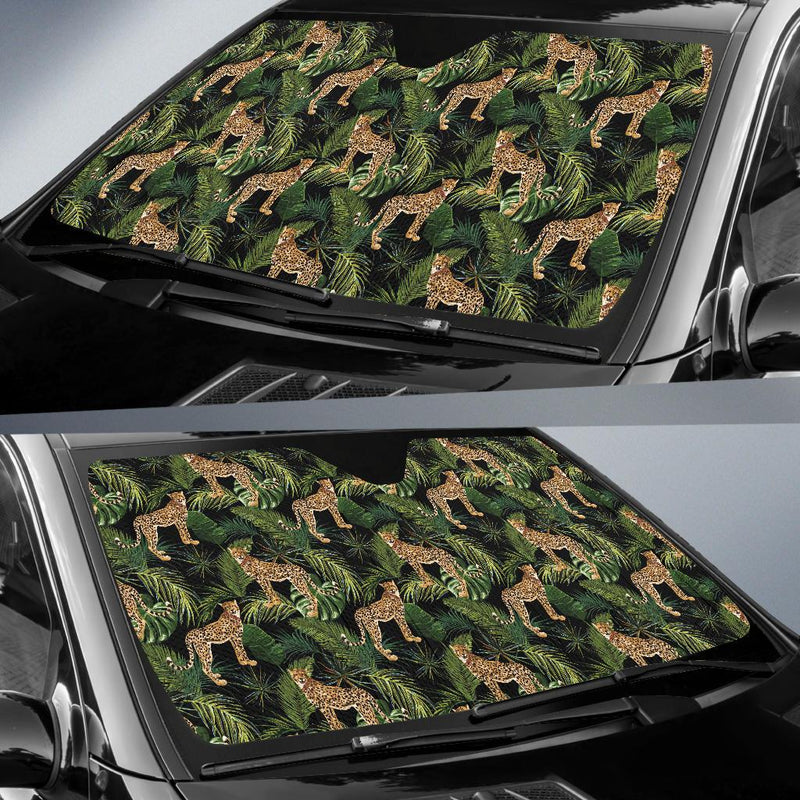 Cheetah Pattern Print Design 05 Car Sun Shade-JORJUNE.COM