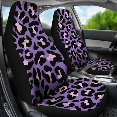 Cheetah Purple Neon Print Pattern Universal Fit Car Seat Covers