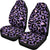 Cheetah Purple Neon Print Pattern Universal Fit Car Seat Covers