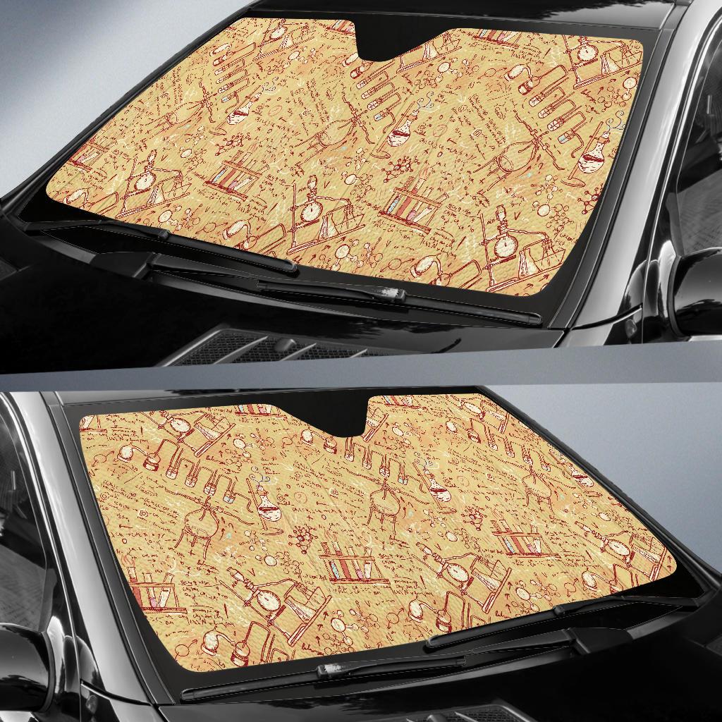 Chemical Pattern Print Design 01 Car Sun Shade-JORJUNE.COM
