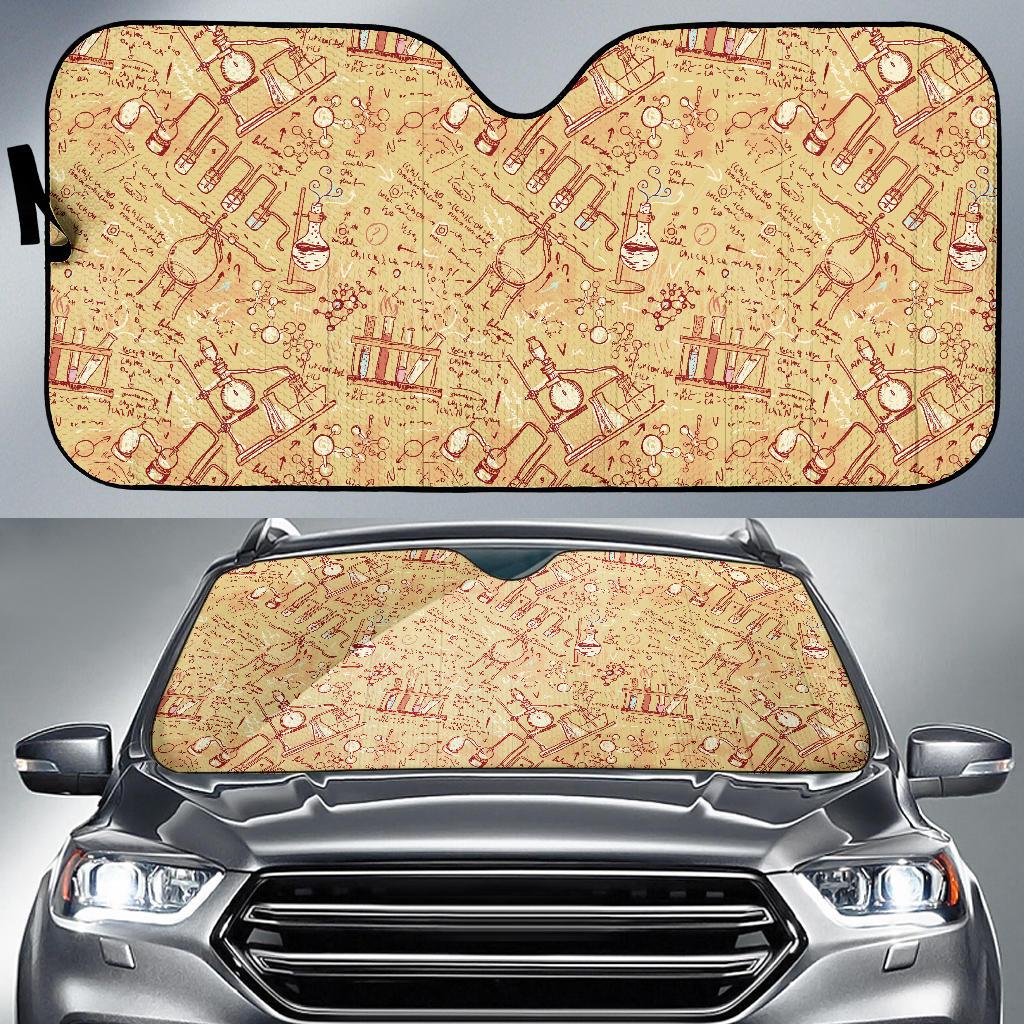 Chemical Pattern Print Design 01 Car Sun Shade-JORJUNE.COM
