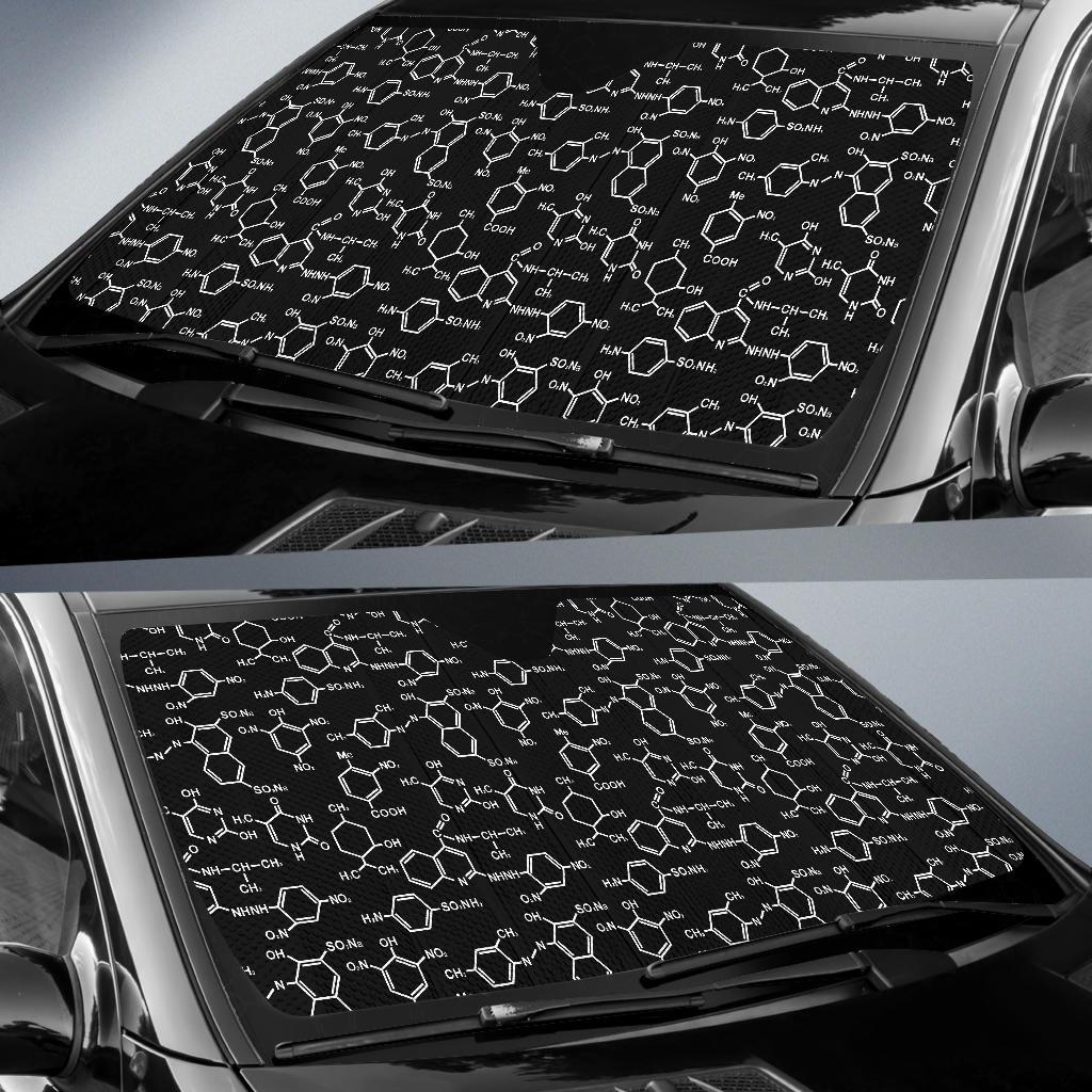 Chemical Pattern Print Design 02 Car Sun Shade-JORJUNE.COM