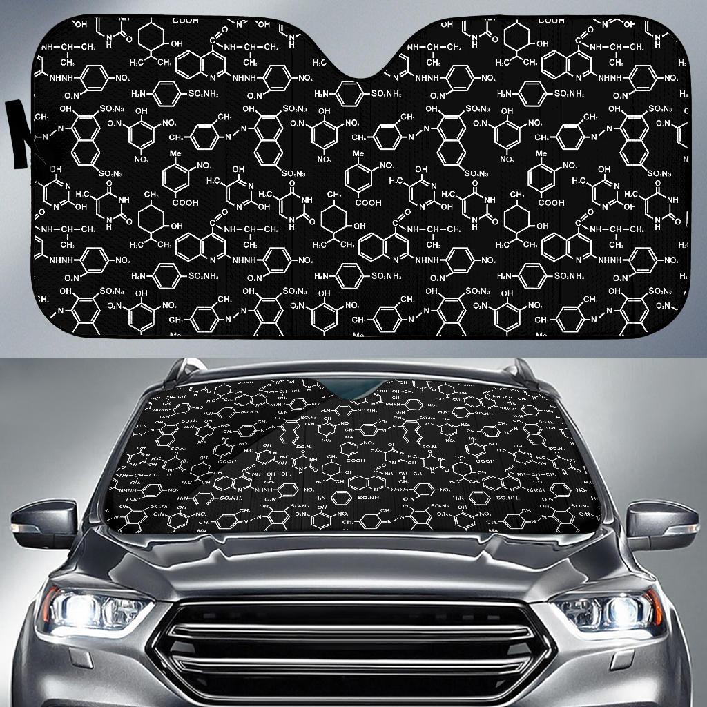 Chemical Pattern Print Design 02 Car Sun Shade-JORJUNE.COM
