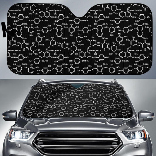 Chemical Pattern Print Design 02 Car Sun Shade-JORJUNE.COM