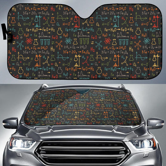 Chemical Pattern Print Design 03 Car Sun Shade-JORJUNE.COM