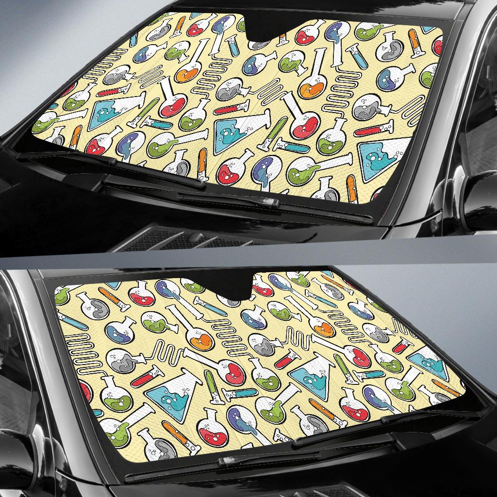 Chemical Pattern Print Design 04 Car Sun Shade-JORJUNE.COM