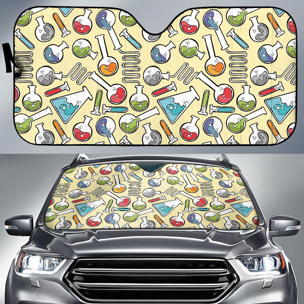 Chemical Pattern Print Design 04 Car Sun Shade-JORJUNE.COM