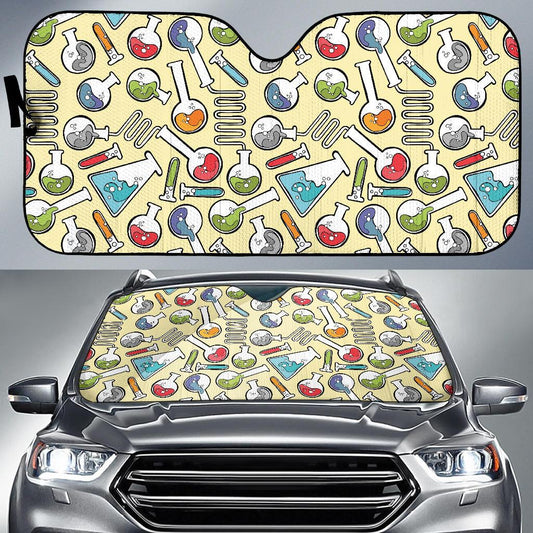 Chemical Pattern Print Design 04 Car Sun Shade-JORJUNE.COM