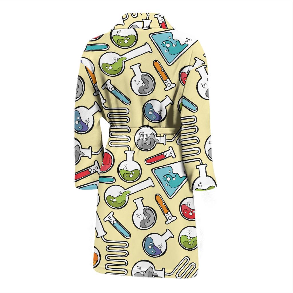 Chemical Pattern Print Design 04 Men Bathrobe-JORJUNE.COM