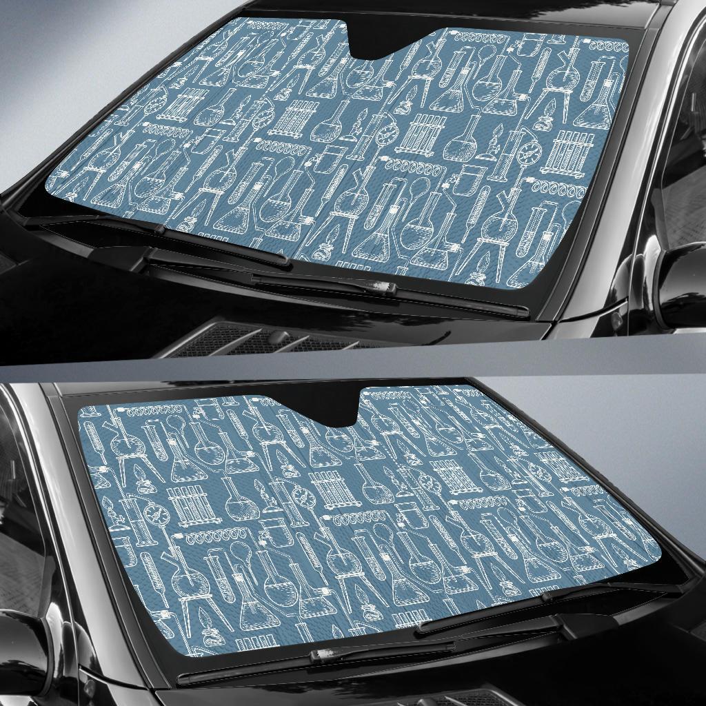 Chemical Pattern Print Design 05 Car Sun Shade-JORJUNE.COM
