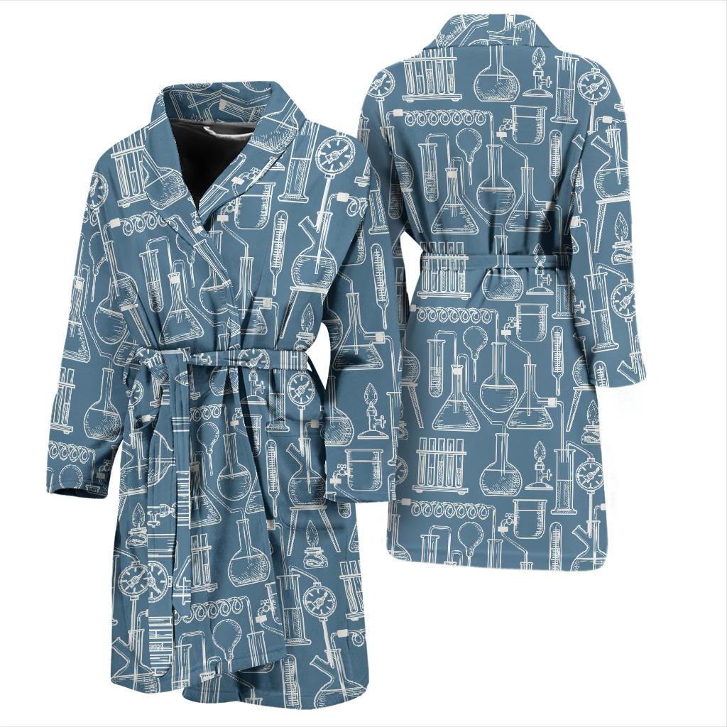 Chemical Pattern Print Design 05 Men Bathrobe-JORJUNE.COM